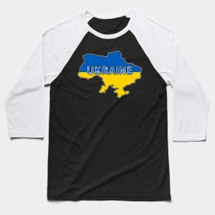 Ukraine Flag and Map Slava Ukraini Baseball T-Shirt